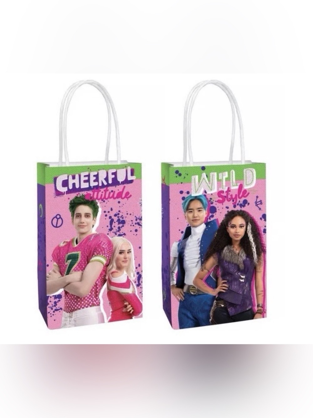 Disney Zombies 3 Gift Bags Kraft Bags Birthday Bags Set Of 8 NEW UNUSED